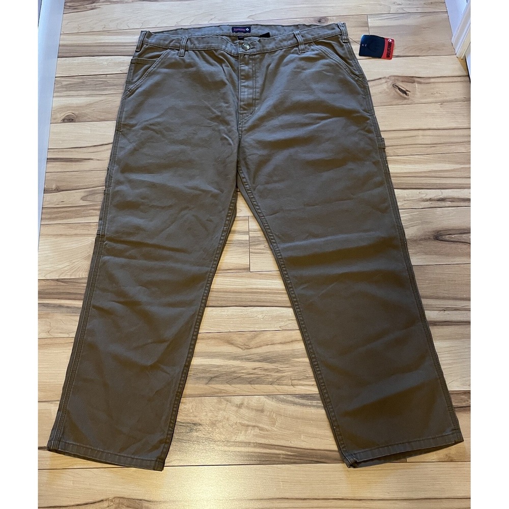 Wolverine Mens 42x30 Workwear Traditional Dungaree Hammer Loop Pants Brown NWT